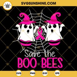 Save The Boo Bees Breast Cancer Awareness SVG PNG DXF EPS Cricut