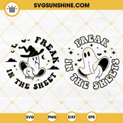 Freak In The Sheets SVG Bundle, Sexy Ghost SVG, Funny Halloween SVG PNG DXF EPS Cut Files