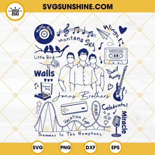 Jonas Brothers SVG, The Album SVG, Jonas Brothers Merch Tour SVG PNG DXF EPS Files