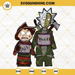 Rick Morty Jason And Freddy SVG, Scary SVG, Rick And Morty Halloween SVG PNG DXF EPS