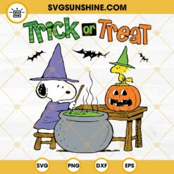 Snoopy Trick Or Treat SVG, Peanuts Spooky SVG, Snoopy And Woodstock SVG PNG DXF EPS