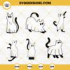 Ghost Cats SVG Bundle, Black Cat SVG, Cute Halloween Cats SVG PNG DXF EPS Cricut