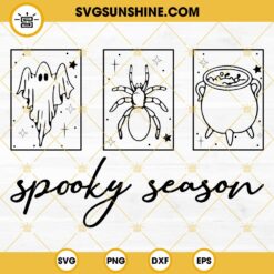 Spooky Season SVG, Halloween SVG PNG DXF EPS Cut Files Clipart Cricut Silhouette