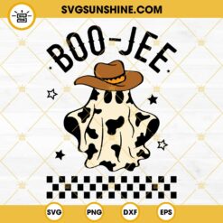 Boo-Jee Cow Boy Ghost SVG, Boujee SVG, Spooky Ghost Halloween SVG