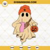 Boo-Jee Ghost SVG, Cute Ghost Drinking SVG PNG DXF EPS Files