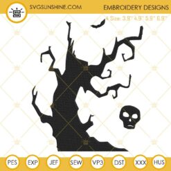 Halloween Tree Embroidery Design Files