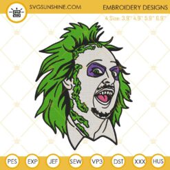 Beetlejuice Embroidery Files, Halloween Movie Embroidery Designs