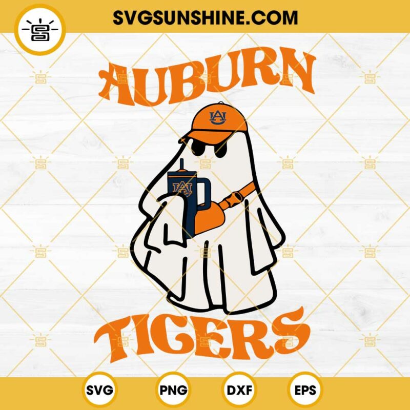 Auburn Tigers Football Boo Jee Ghost Svg Ghost Drinking Stanley