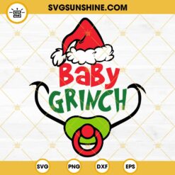 Baby Grinch SVG, Grinch Christmas SVG PNG DXF EPS Files