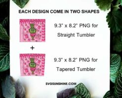 3D Inflated Baby Grinchmas Love Valentine Starbucks 20oz Tumbler Wrap PNG File