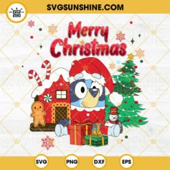 Bandit Heeler Bluey Merry Christmas SVG PNG DXF EPS Files