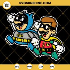 Batman And Robin Super Mario Brothers SVG PNG DXF EPS