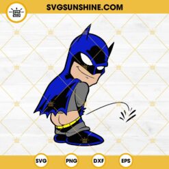 Batman Peeing SVG PNG DXF EPS Cut Files