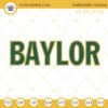 Baylor Bears Embroidery Design Files