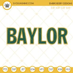 Baylor Bears Embroidery Design Files