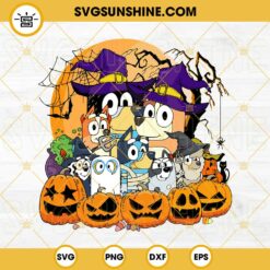 Bluey And Friends Pumpkin Halloween SVG PNG DXF EPS Files