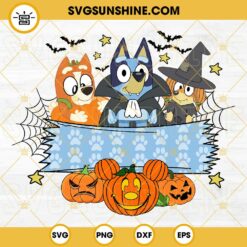 Bluey Halloween Custom Name SVG PNG DXF EPS Files