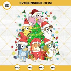 Family Bluey Christmas SVG PNG DXF EPS Files