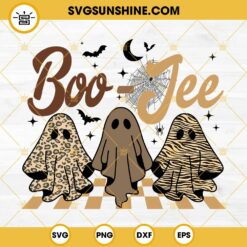 Boo Jee Ghost SVG, Leopard Ghost SVG, Cheetah Print Ghost Halloween SVG