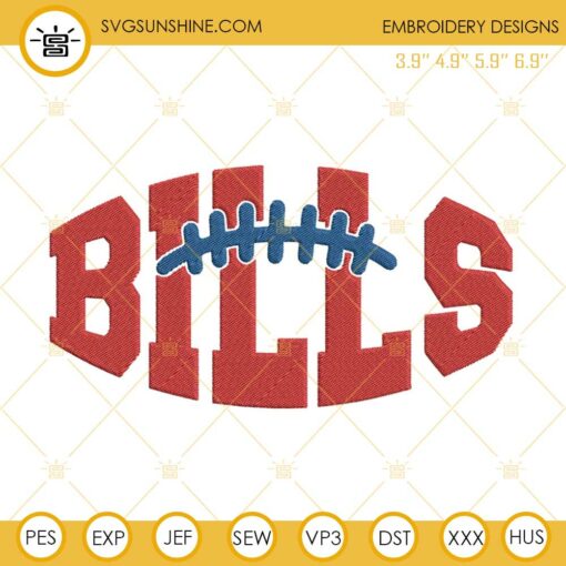 Buffalo Bills Football Embroidery Design Files