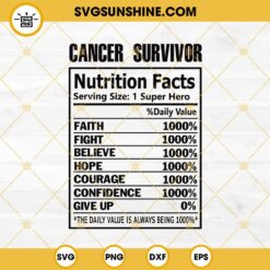 Cancer Survivor SVG, Nutrition Facts SVG, Breast Cancer SVG, Cancer Awareness SVG