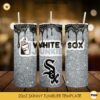 Chicago White Sox Dunkie Junkie Glitter 20oz Tumbler Wrap PNG File