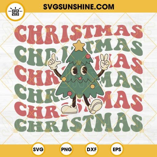 Christmas Tree SVG, Funny Christmas SVG PNG DXF EPS Cut Files