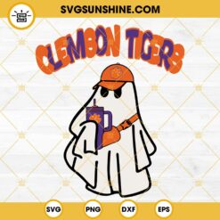 Clemson Tigers Football Boo Jee Ghost Halloween SVG PNG DXF EPS Files