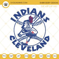 Cleveland Indians Baseball Logo Embroidery Design Files