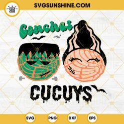 Conchas And Cucuys SVG, Mexican Halloween Party Spooky SVG PNG DXF EPS Files