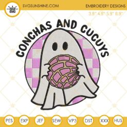 Conchas And Cucuys Mexican Ghost Embroidery Design Files