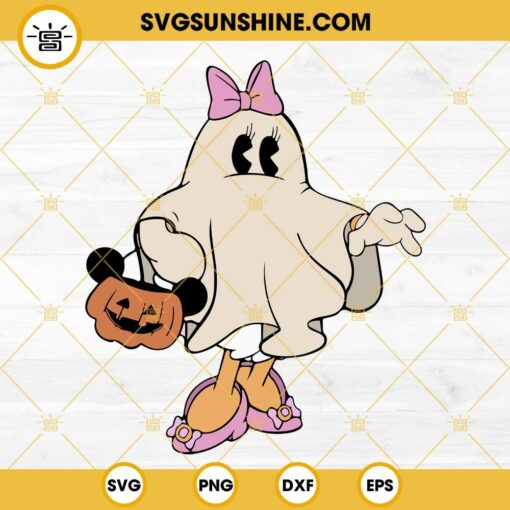 Daisy Ghost Halloween SVG, Disney Daisy Spooky Season SVG, Disney Halloween SVG