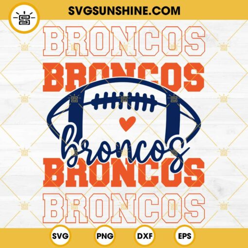 Denver Broncos SVG PNG DXF EPS Cut Files