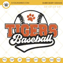 Detroit Tigers Baseball Embroidery Design Files
