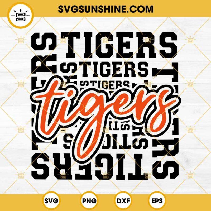 Detroit Tigers SVG, Tigers Mascot SVG PNG DXF EPS Cut Files