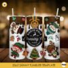 Elf And Snow Man North Pole Brewing Co Christnas 3D Tumbler Wrap PNG File