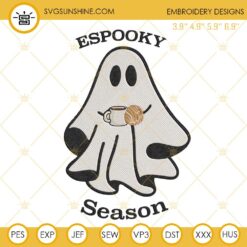 Espooky Season Boo Halloween Mexican Embroidery Design Files