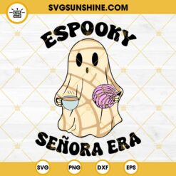 Espooky Senora Era SVG, Spooky Conchas SVG, Mexican Conchas Ghost Halloween SVG