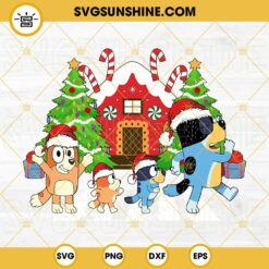 Family Bluey Christmas SVG PNG DXF EPS Files