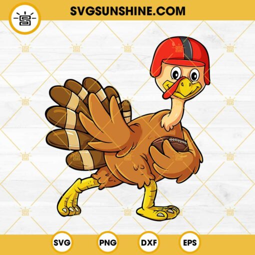Football Turkey Thanksgiving SVG PNG DXF EPS Cricut