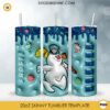 3D Inflated Frosty Merry Christmas Starbucks 20oz Tumbler Wrap PNG File