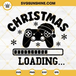 Gamer Christmas Loading SVG, Funny Christmas Playstation SVG PNG DXF EPS Cut Files