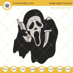 Ghostface Calling Embroidery Designs
