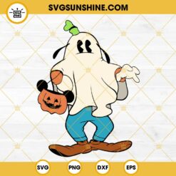 Goofy Ghost Halloween SVG, Disney Spooky Season SVG, Goofy Halloween Pumpkin SVG