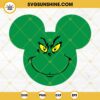 Grinch Mickey Head SVG, Grinch Christmas SVG PNG DXF EPS Files