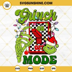 Grinch Mode On Skeleton SVG, Grinch Christmas SVG PNG DXF EPS Files