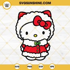 Hello Kitty Christmas SVG PNG EPS DXF Cut Files