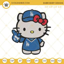 Hello Kitty Los Angeles Dodgers Embroidery Design Files