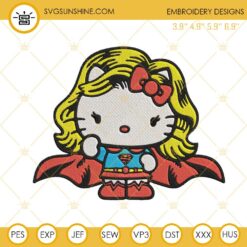 Hello Kitty Super Girl Embroidery Designs