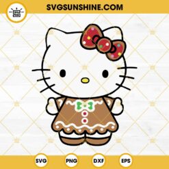 Hello Kitty Snowman SVG, Kawaii Kitty Cat Christmas SVG PNG DXF EPS Files